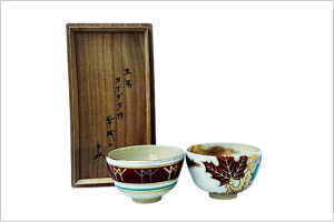 真葛香斎　カナダ万博茶碗一対