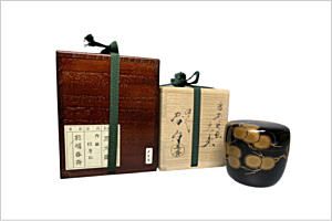 前端春斎 唐松蒔絵大棗